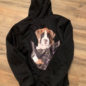 Boxer Puppy Zip Up Hoodie